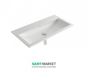Раковина для ванної підвісна Globo STOCKHOLM 84x45x13 см без отворів під змішувач біла LA084.BI