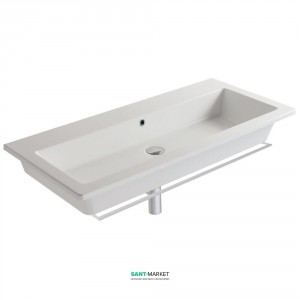 Раковина для ванної підвісна Globo FORTY3 100х47х14 см без отворів під змішувач біла FO100.BI