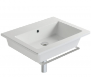 Раковина для ванної підвісна Globo FORTY3 60х47х14 см без отворів під змішувач біла FO060.BI