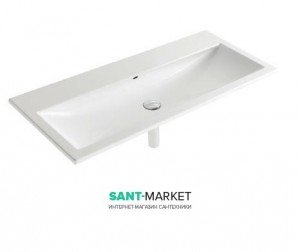 Раковина для ванної підвісна Globo STOCKHOLM 102x45x13 см без отворів під змішувач біла LA102.BI