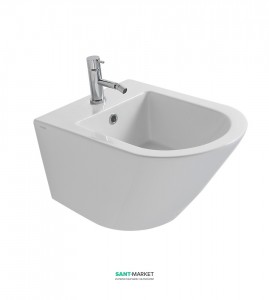Биде подвесное Globo FORTY3 57x36 см 1 отв. под смеситель белое FOS09.BI