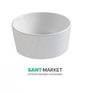 Раковина для ванной накладняа Globo FORTY3 35х35х16 см без отверстий под смеситель белая  FO035.BI