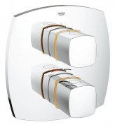 Смеситель для душа встраиваемый с термостатом Grohe Grandera хром/золото 19934IG0