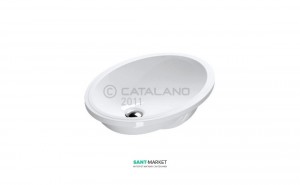 Раковина для ванної вбудована Catalano CANOVA ROYAL 57х42 см без відп. під змішувач біла 1SONN00