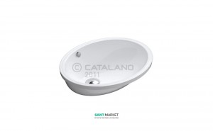 Раковина для ванної вбудована Catalano CANOVA ROYAL 52х42 см без відп. під змішувач біла 1SO5200