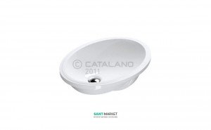 Раковина для ванной встраиваемая Catalano CANOVA ROYAL 57х42 см без отв. под смеситель белая 1SONN00