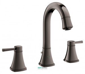 Змішувач для раковини Двохважеля з донним клапаном прихований Grohe Grandera графіт 20389A00