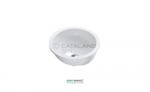 Раковина для ванної вбудована Catalano CANOVA ROYAL d40 см без відп. під змішувач біла 1SO4000