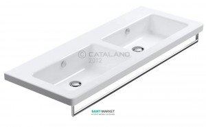 Раковина для ванной подвесная Catalano  NEW LIGHT 125x48x14 см двойная  без отв. под смеситель белая 1125LI00