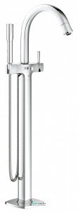 Смеситель однорычажный напольный (отдельностоящий) Grohe Grandera с душевым гарнитуром хром 23318000