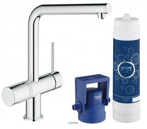 Набор смеситель для кухни с фильтром Grohe Blue Minta New Pure с набором для подключения хром 31345002