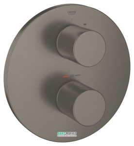 Змішувач з термостатом прихований (вбудований) Grohe колекція Grohtherm 3000 Cosmopolitan матовий графіт 19468AL0
