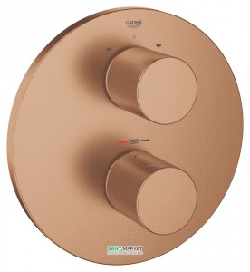 Змішувач з термостатом прихований (вбудований) Grohe колекція Grohtherm 3000 Cosmopolitan матовий теплий захід 19468DL0