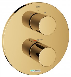 Змішувач з термостатом прихований (вбудований) Grohe колекція Grohtherm 3000 Cosmopolitan холодний світанок 19468GL0