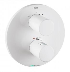 Змішувач з термостатом прихований (вбудований) Grohe колекція Grohtherm 3000 Cosmopolitan хром / білий 19468LS0