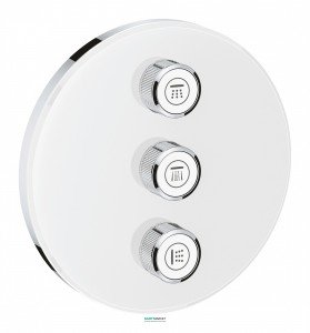 Внешняя часть Grohe Grohtherm SmartControl для вентиля на 3 выхода белая луна 29152LS0