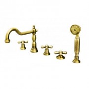 Змішувач на борт ванни на 5 отворів Fiore MARGOT золото 26OO0607