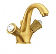 Змішувач для раковини на 1 отвір Fiore VENERE SKY золото / Swarovski 13OO0623