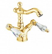 Змішувач для біде на 1 отвір Fiore GIOIELLI золото / Swarovski 08OO0635