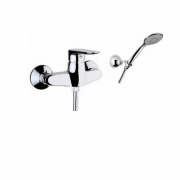 Смеситель для душа с лейкой держателем и шлангом Fiore KEVON CHIC хром 81CR6510