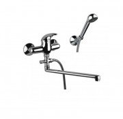 Смеситель для ванны  с душевой лейкой держателем и шлангом Fiore NEXUS хром 43CR4250