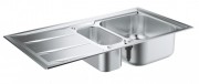 Мойка для кухни прямоугольная Grohe K400 крыло слева  1 5 чаши  врезная  нержавеющая сталь 31569SD0
