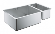 Мойка для кухни прямоугольная Grohe K700 под столешницу  1 5 чаши  основная чаша слева  нержавеющая сталь 31575SD0