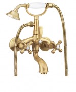 Смеситель для ванны c шлангом и ручным душем Fiore MARGOT бронза 26ZZ0600