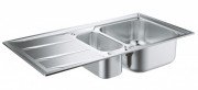 Мойка для кухни прямоугольная Grohe K400 крыло слева  1 5 чаши  врезная  нержавеющая сталь 31567SD0