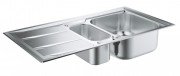 Мойка для кухни прямоугольная Grohe K400 крыло слева  1 5 чаши  врезная  нержавеющая сталь 31569SD0
