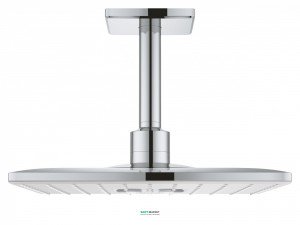 Стельовий душ Grohe Rainshower 310 SmartActive Cube з душовим кронштейном біла місяць 26481LS0