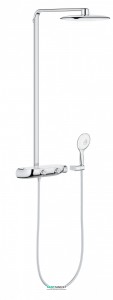 Душова система з термостатом Grohe Rainshower SmartControl Mono з верхнім і ручним душем хром / білий 26361LS0