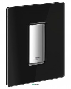 Панель змиву для пісуара Grohe Skate Cosmopolitan Glass (1 режим змиву) хром / чорний оксамит 38846KS0
