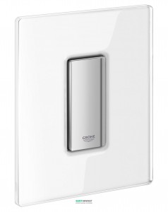 Панель смыва для писсуара Grohe Skate Cosmopolitan Glass (1 режим смыва) хром/белый 38846LS0