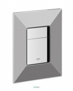 Панель змиву для унітазу Grohe Skate Cosmopolitan Print хром / чорна графіка 38859XG0