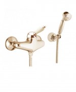 Змішувач для ванни c ручним душем Fiore IMPERIAL золото / кераміка 83OO5127