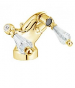 Змішувач для біде на 1 отвір Fiore GIOIELLI золото / Swarovski 08OO0632