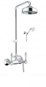 Смеситель для душа с верхней лейкой и ручным душем Fiore GIOIELLI хром/Swarovski 08CR0620