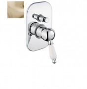 Смеситель для душа скрытого монтажа с переключателем Fiore IMPERIAL бронза/керамика 83ZZ5134