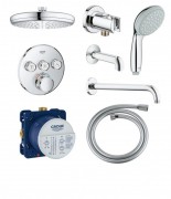 Душова система прихованого монтажу для ванни Grohe SmartControl хром 34614SC2