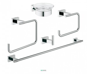 Набір аксесуарів Grohe Essentials Cube (5 предметів) хром 40758001