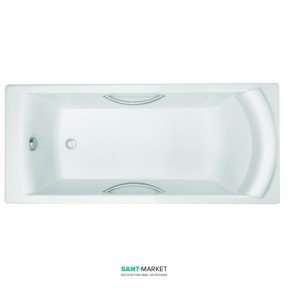 Ванна чавунна Jacob Delafon Biove 170x75 з ручками і ніжками E2938-00