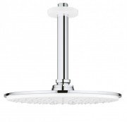 Верхний душ с потолочным кронштейном GROHE Rainshower Cosmopolitan Metal 21 хром/белый 26053LS0
