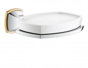 Мыльница с держателем Grohe Grandera хром/золото 40628IG0