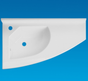 РАКОВИНА ДЛЯ ВАННОЇ ПІДВІСНА БУЛЬ-БУЛЬ PATRICIA права БІЛА 6608401