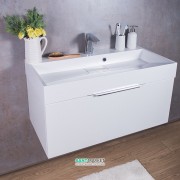 Тумба подвесная Буль-Буль Bermuda 900х460х455 с раковиной Ashley 900 белый Bermuda 1 Б