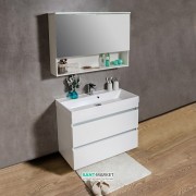 Тумба підвісна Буль-Буль Sherman 991х442х718 з раковиною Signe 1000 білий 11610012200