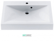 РАКОВИНА ДЛЯ ВАННОЙ ВСТРАИВАЕМАЯ БУЛЬ-БУЛЬ Lilly 60x50х11 над стиральной машиной 6307101