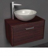 Тумба с раковиной подвесная Буль-Буль Fiji 70 и столешницей венге FIJI 70 (Fiji 70 + 0304101)
