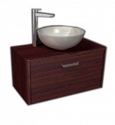 Тумба с раковиной подвесная Буль-Буль Fiji 80 и столешницей венге FIJI 80 (Fiji 80 + 0304101)